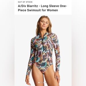 Billabong A/Div Biarritz - Long Sleeve One-Piece Swimsuit for Women. Brand New!!